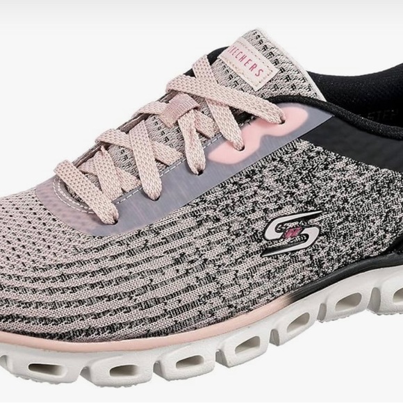 SKECHERS
Black & Light Pink Glide Step Head Start Trainers - Picture 7 of 9